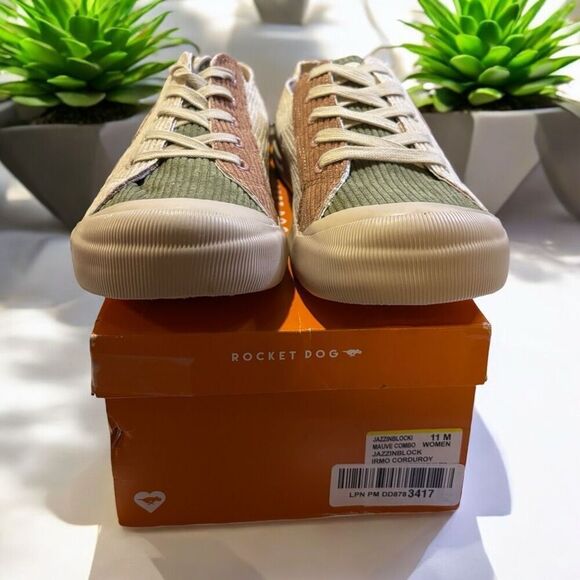 Rocket Dog Women’s Jazzinblocki Mauve Combo Size 11 M Corduroy Sneakers - Picture 2 of 6